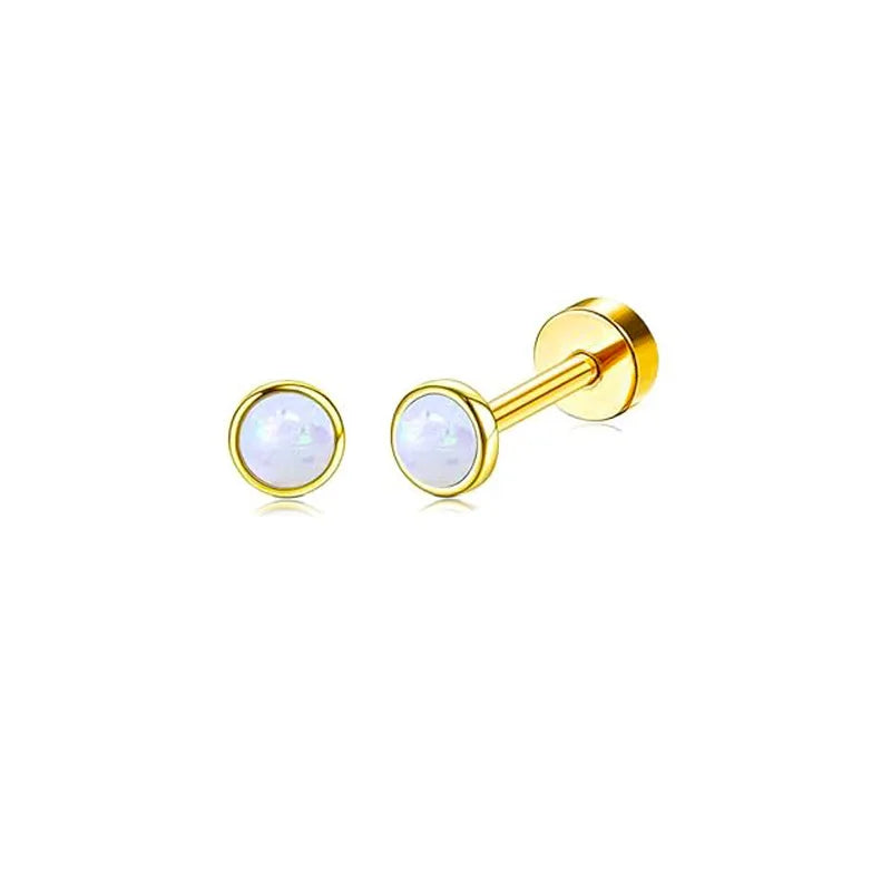 Pink Sparkle Chips Bloom Studs